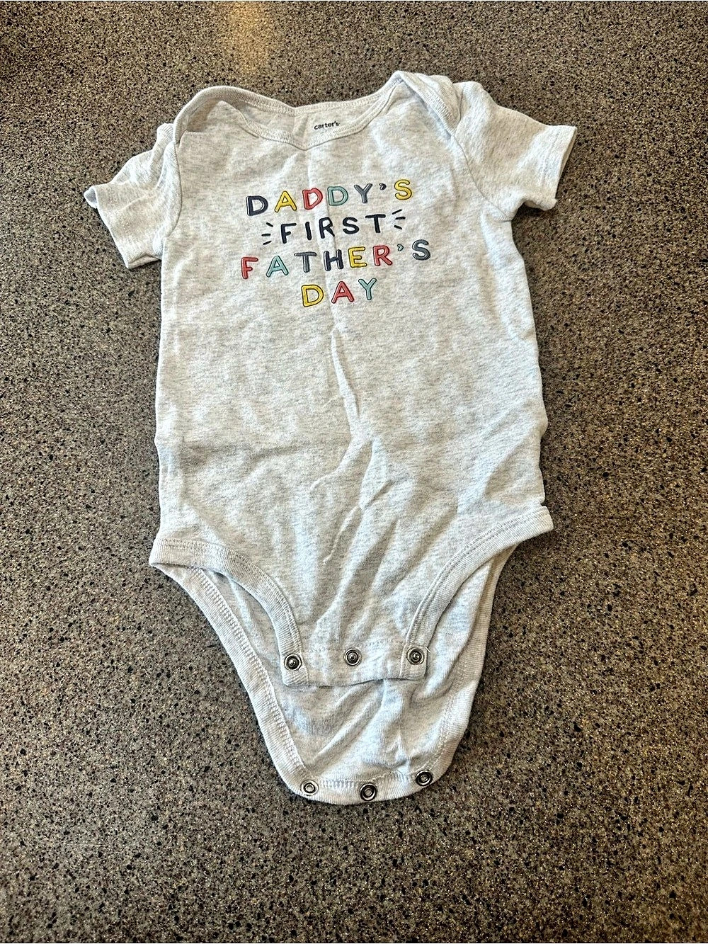 carter's Daddy's First Father's Day Bodysuit Baby 18 months Gray